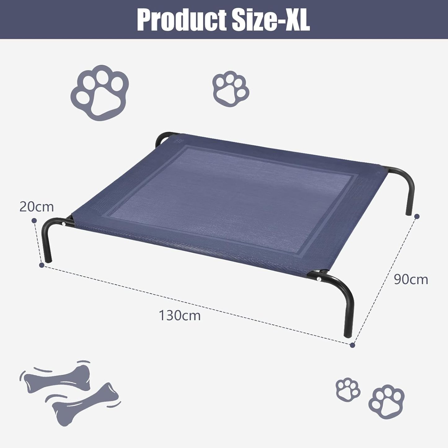 Furfurst Elevated Pet Bed for Large Dogs Cot for Indoor & Outdoor