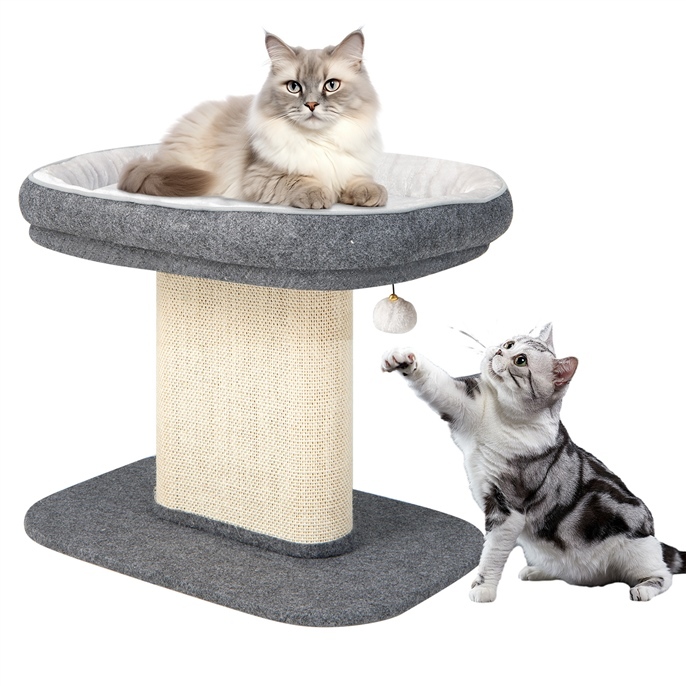 Furfurst Modern Cat Tree Tower for Kittens with Large Plush Perch for Indoor