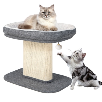 Furfurst Modern Cat Tree Tower for Kittens with Large Plush Perch for Indoor