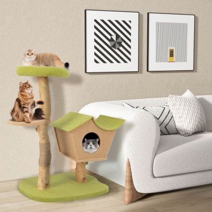 Furfurst 110CM Cat Tree with Padded Top Perch