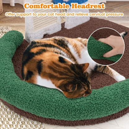 Furfurst Mushroom Cat Bed with Wide Bed and Sisal Scratch Panel