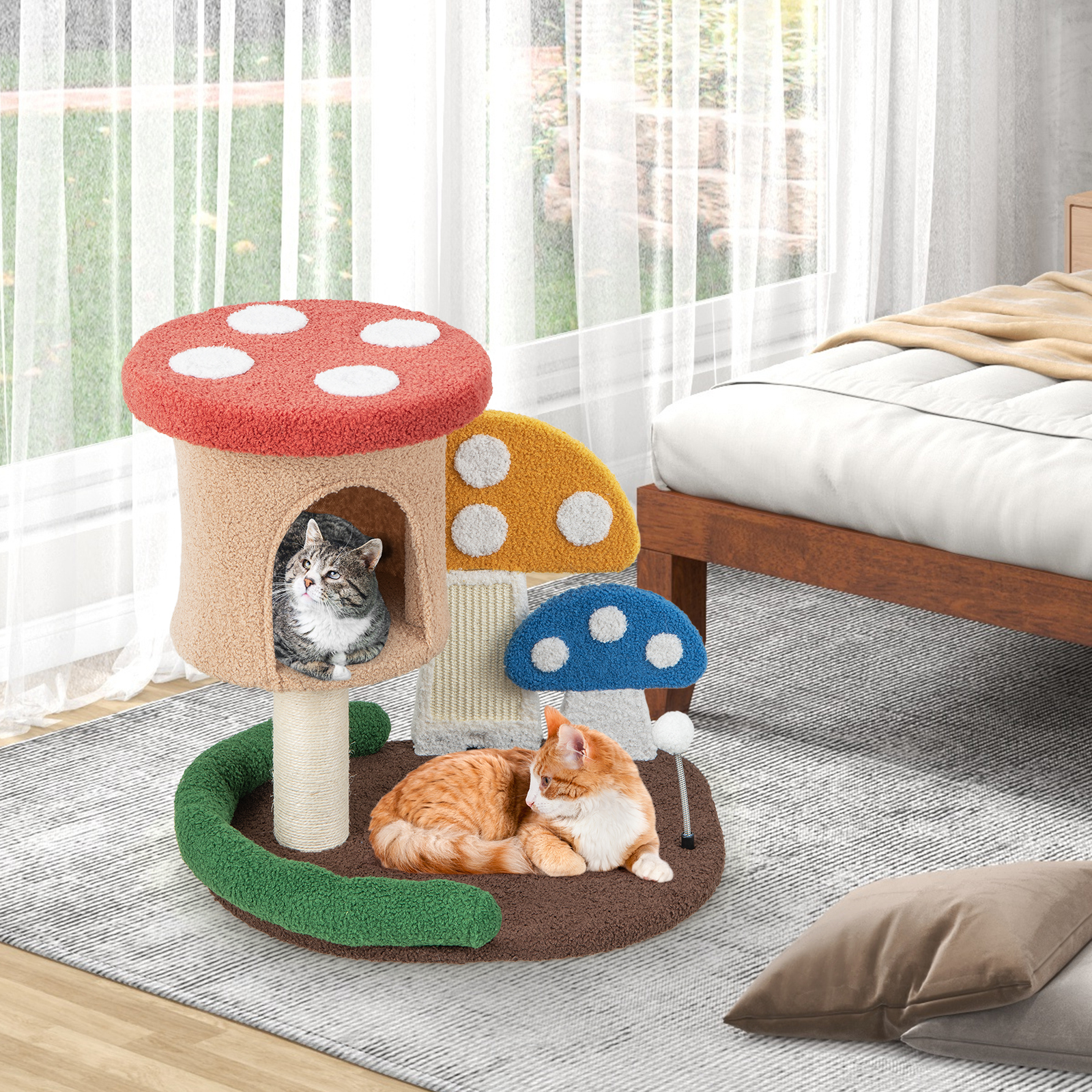 Furfurst 4-In-1 Cat Tree with Condo and Platform