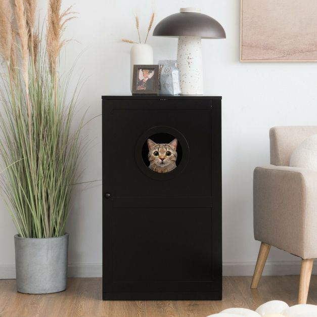 Furfurst 2-Tier Litter Box Enclosure with Anti-Toppling System