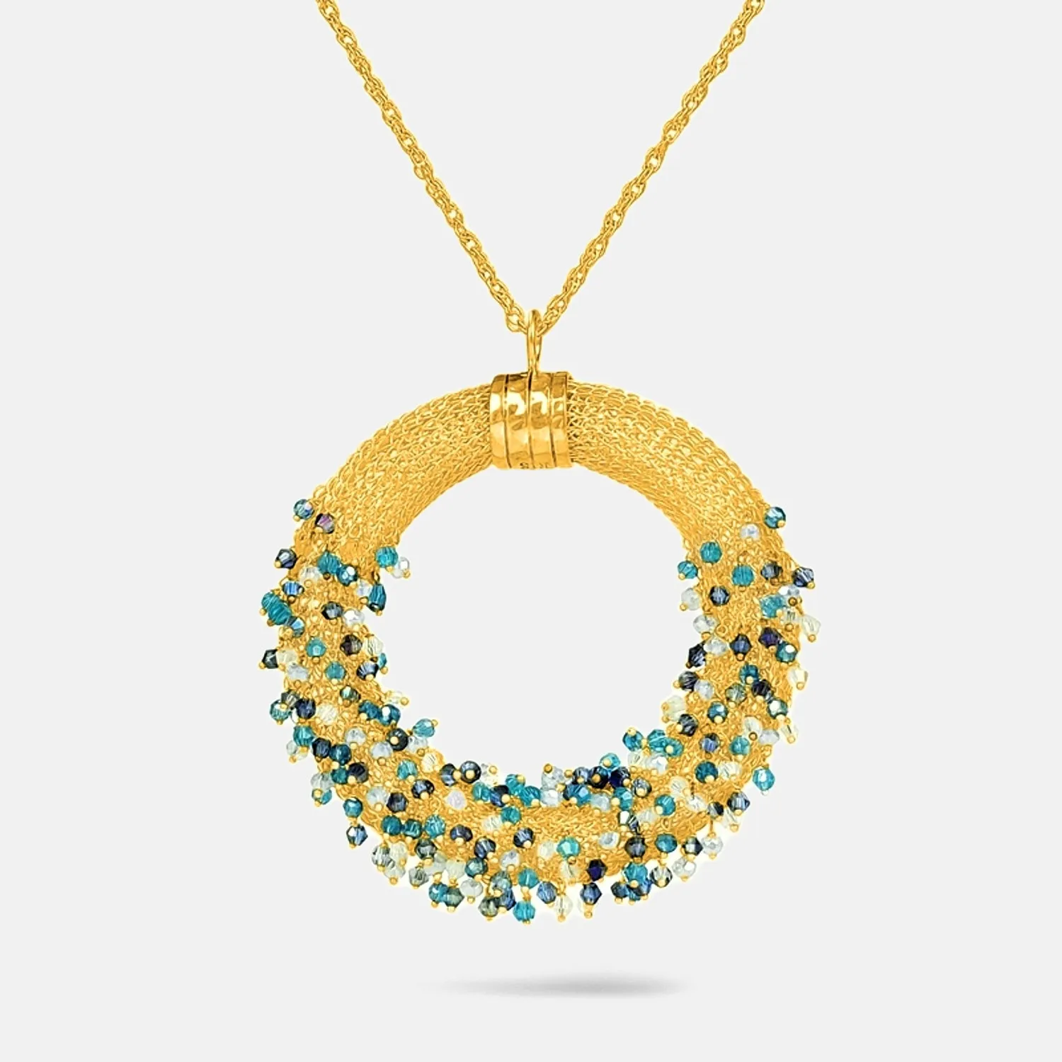 MUSE Gold Blue Necklace Romeo Delauris