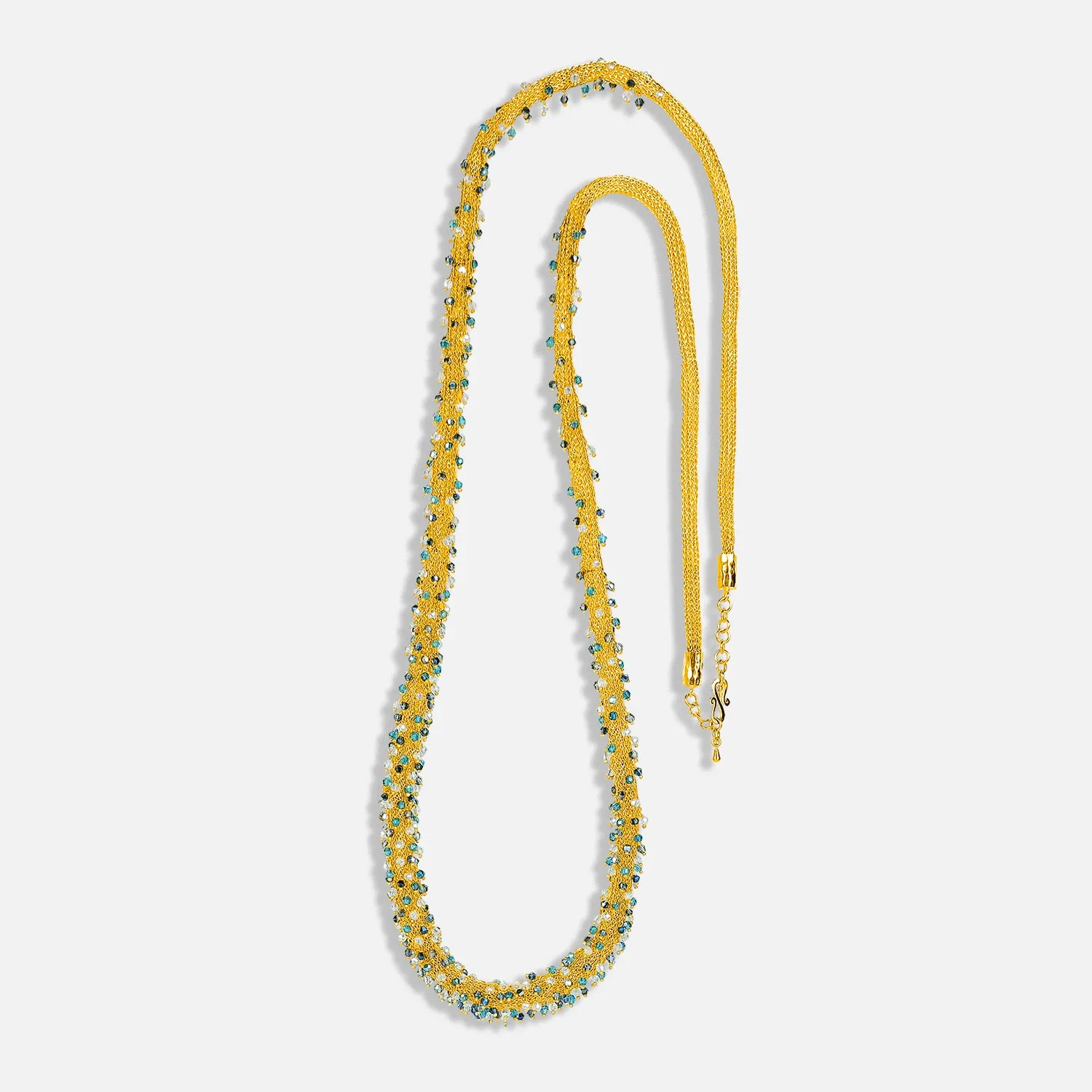 Clio Gold Blue Necklace Romeo Delauris