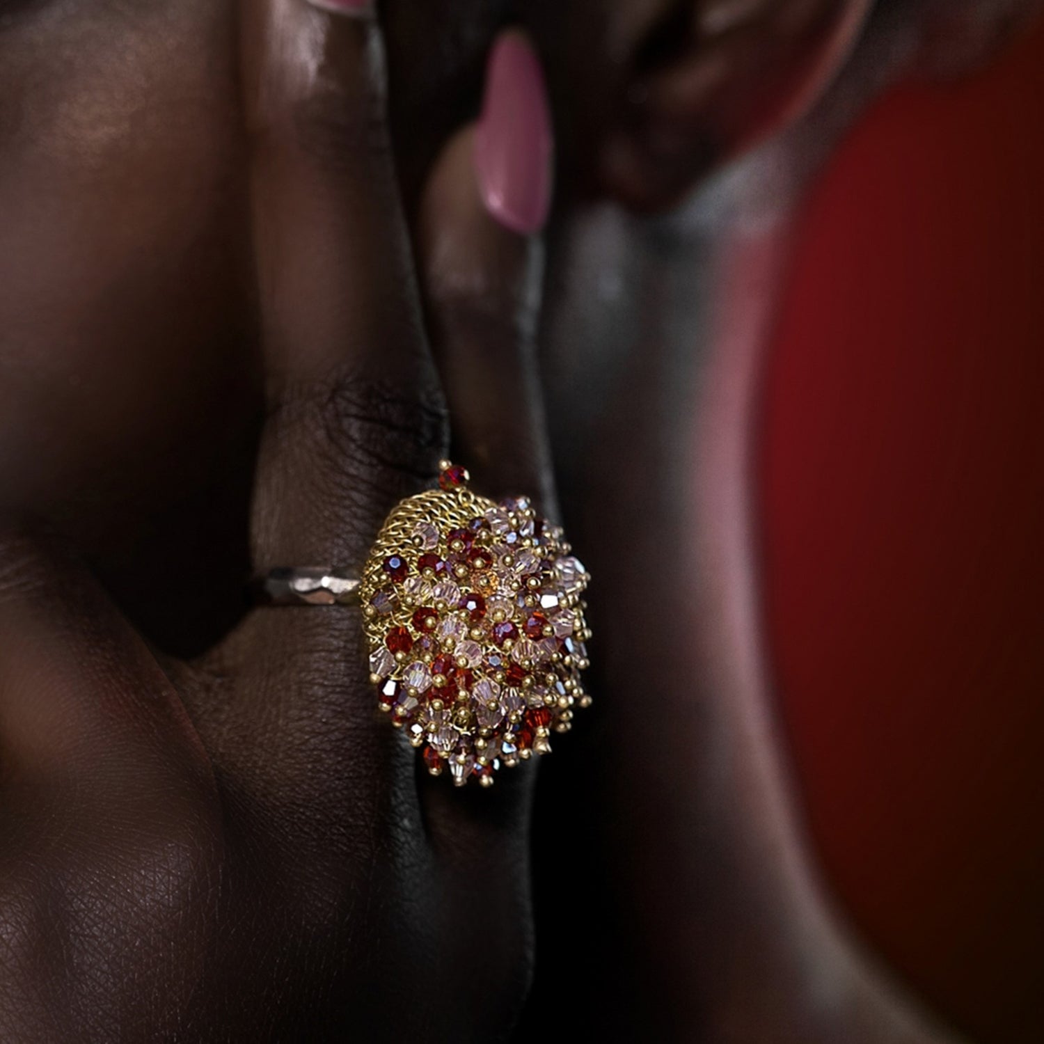 IRIS Gold Red Ring Romeo Delauris