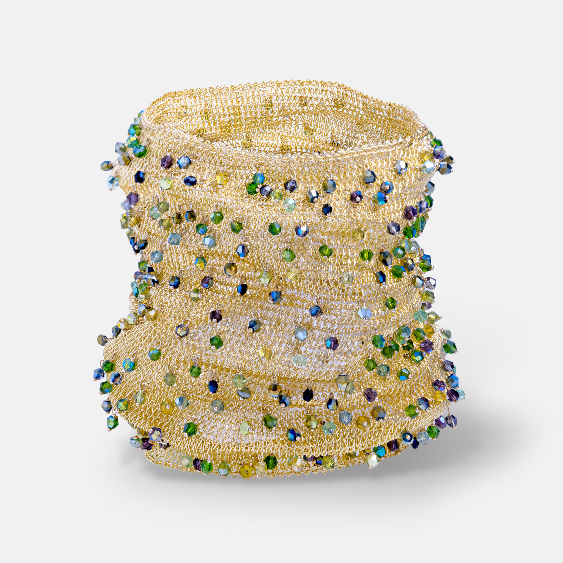 Amara Cuff Gold Green Bracelet Romeo Delauris