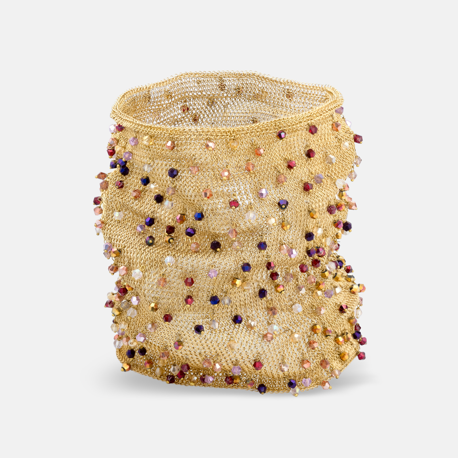 Amara Cuff Gold Red Bracelet Romeo Delauris