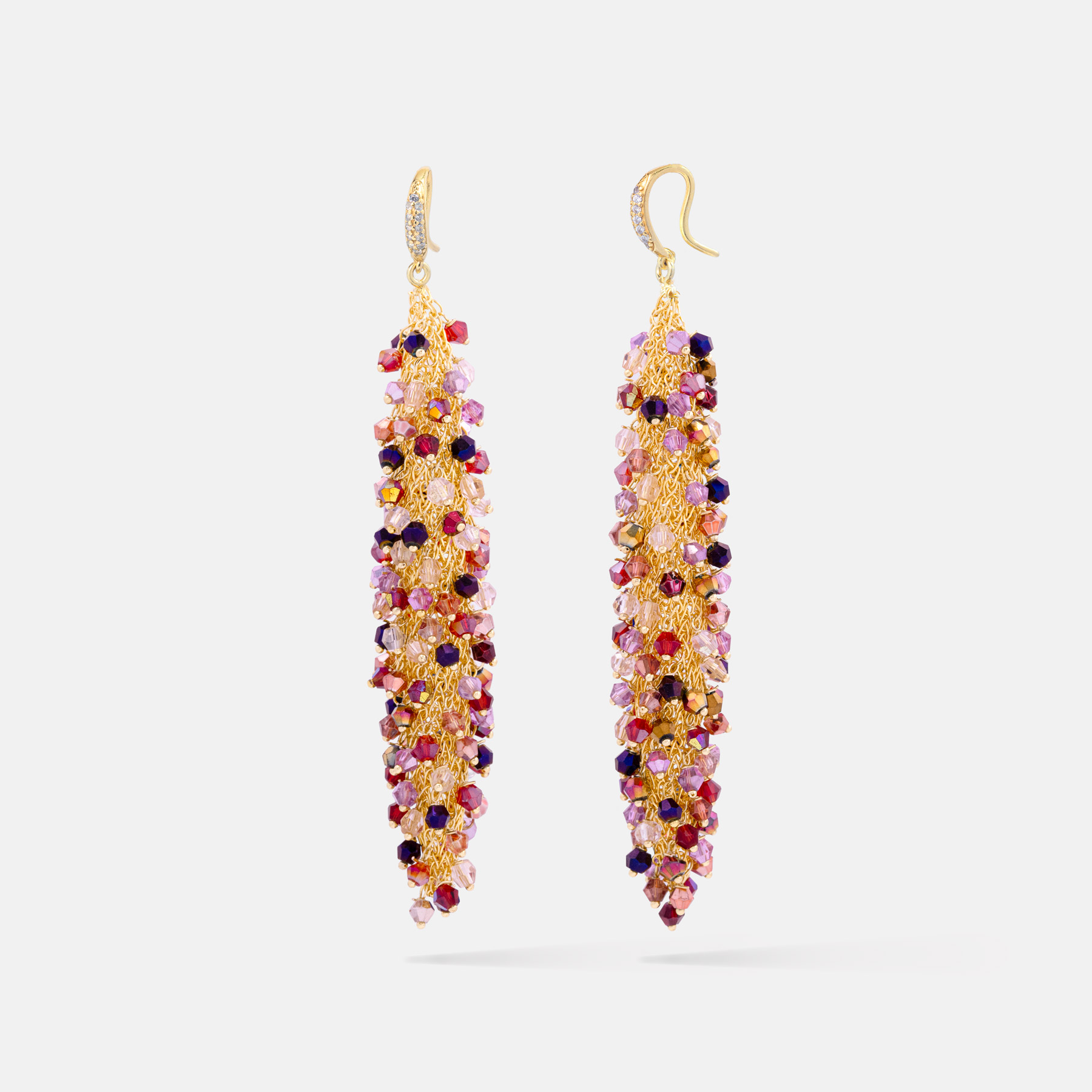 Calista Gold Red Earrings Romeo Delauris