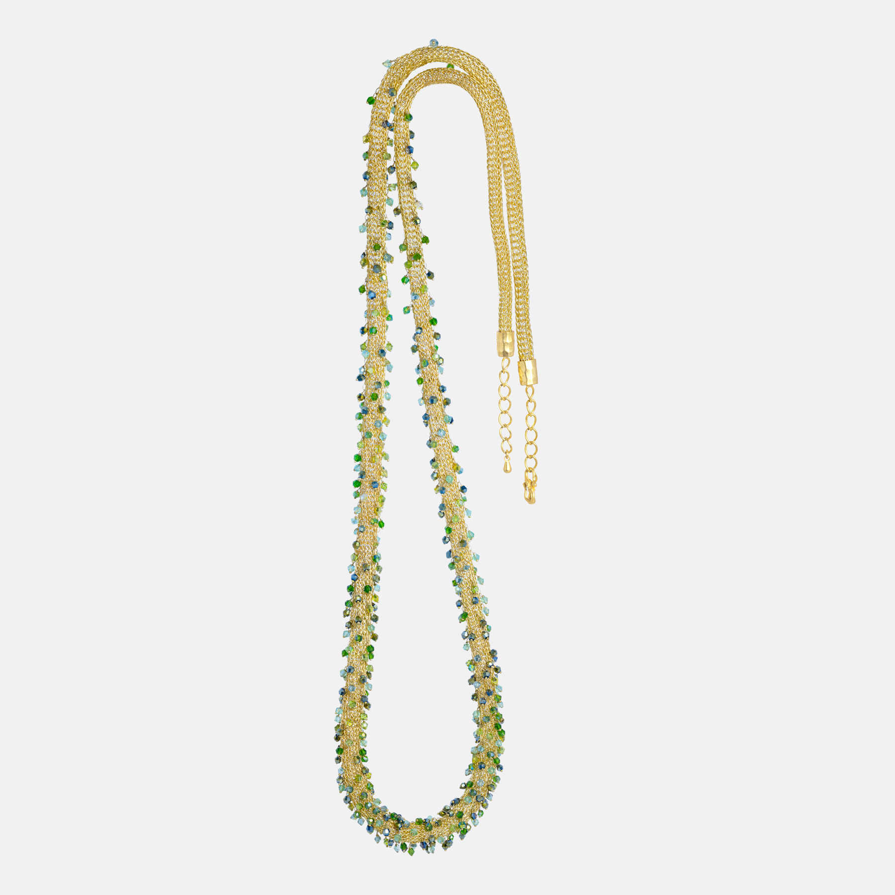 Clio Gold Green Necklace Romeo Delauris