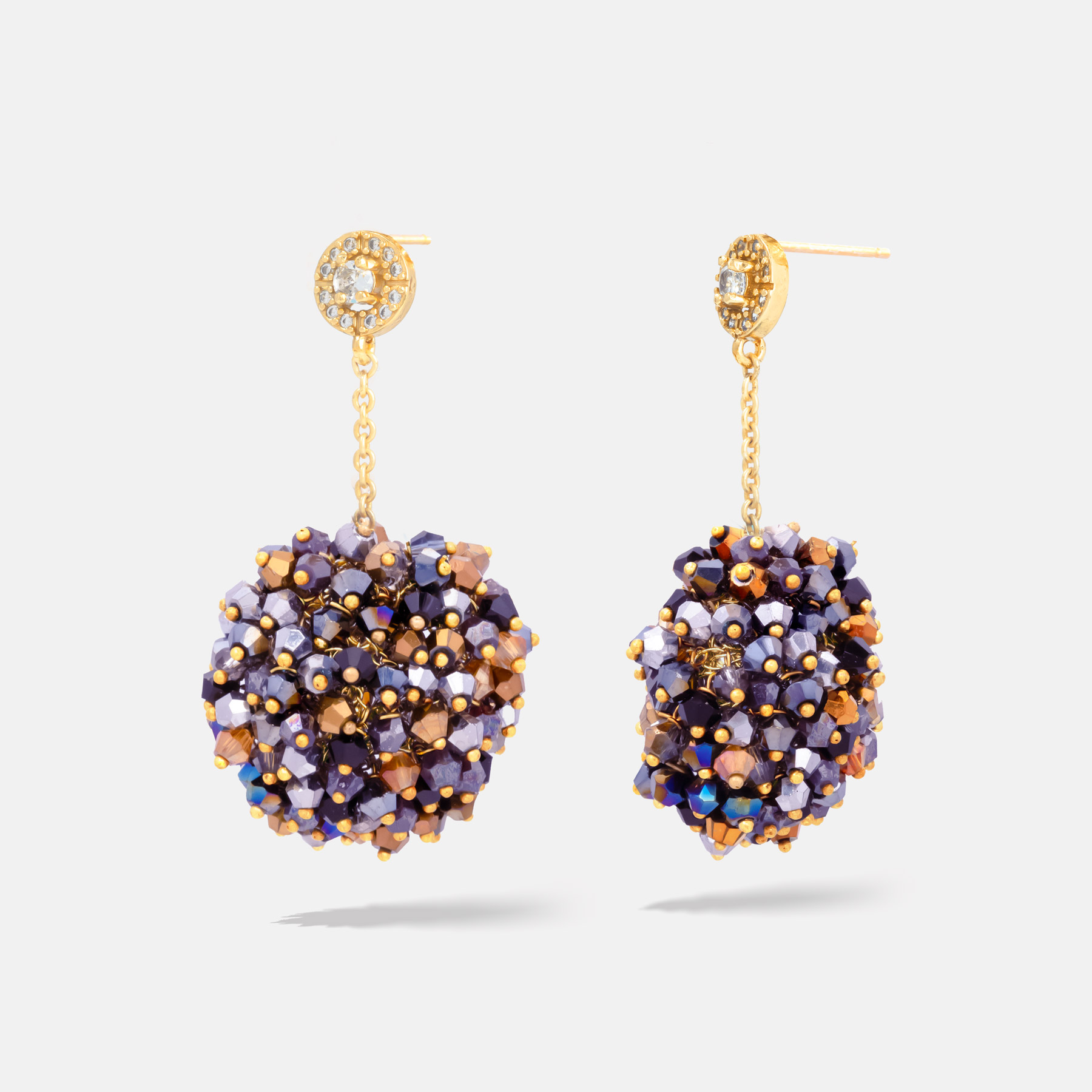 Eonia Gold Metalic Earrings Romeo Delauris