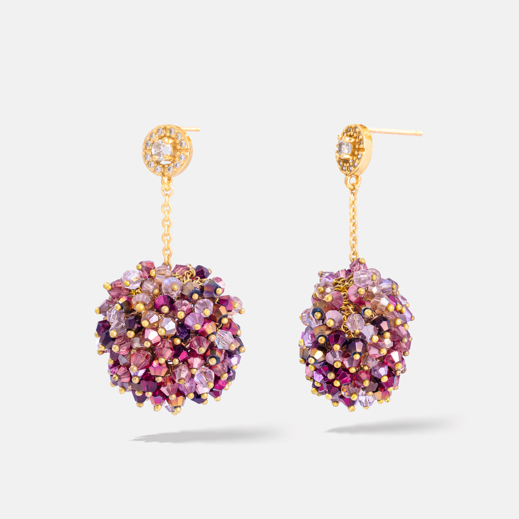 Eonia Gold Red Earrings Romeo Delauris