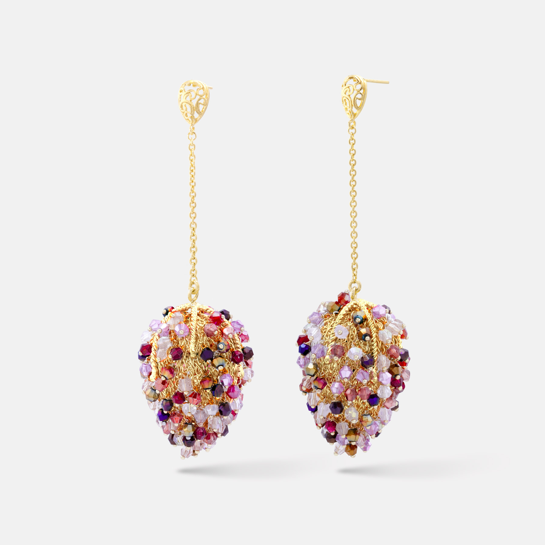Hedone Gold Red Earrings Romeo Delauris