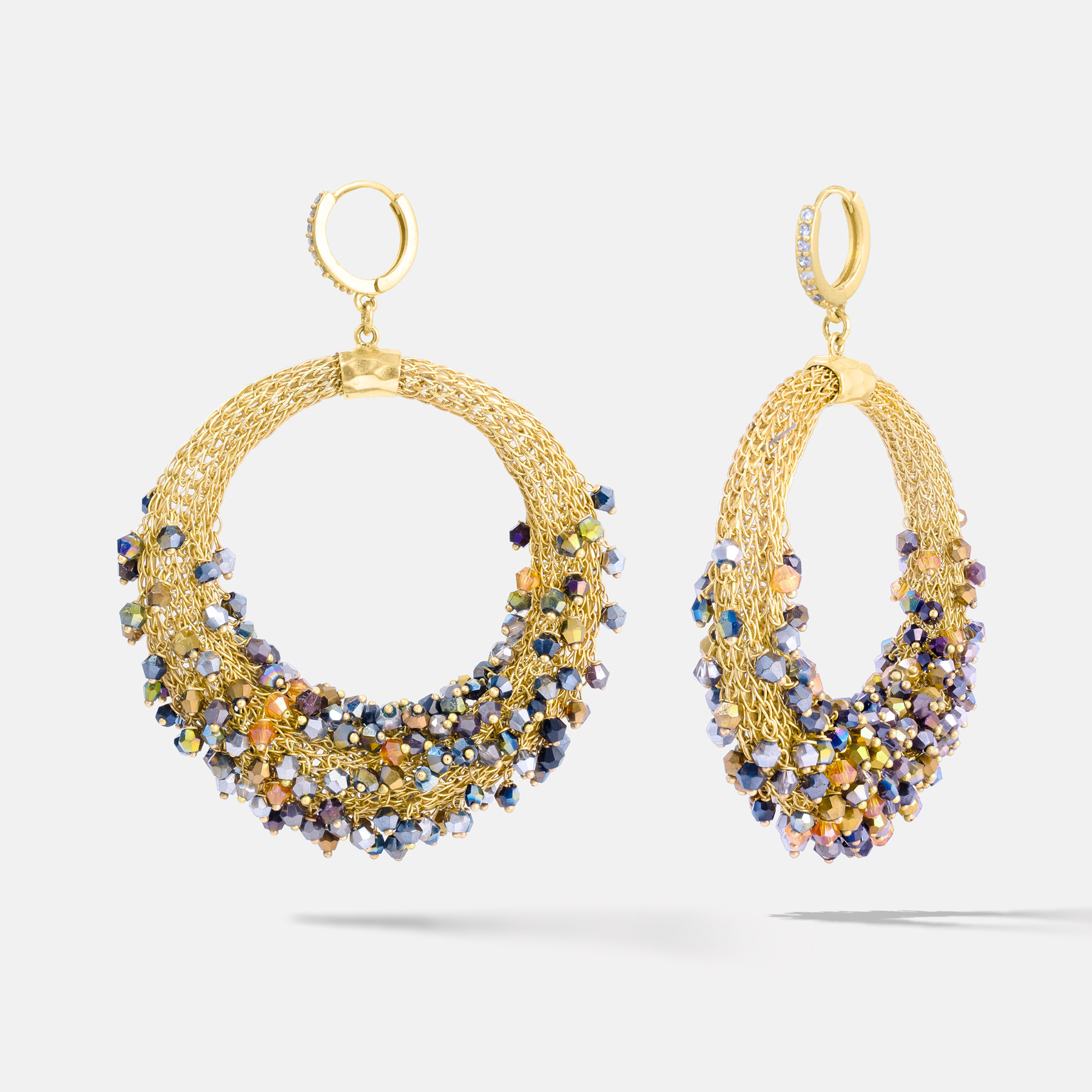 Iole Gold Metalic Earrings Romeo Delauris