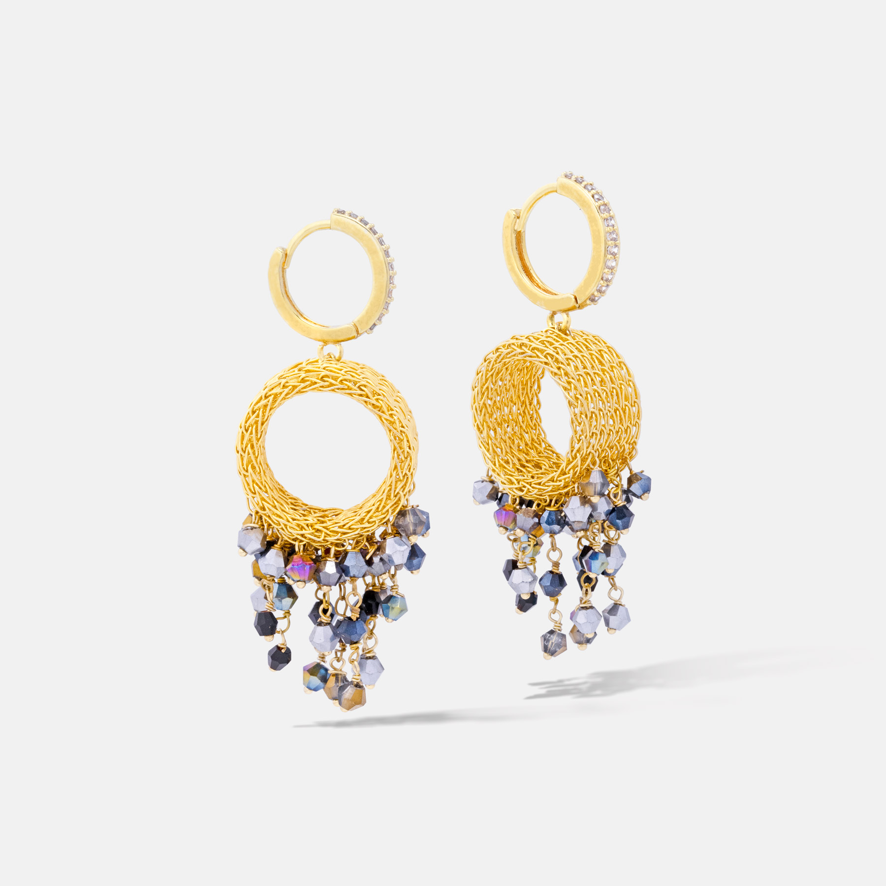 Lydia Gold Metalic Earrings Romeo Delauris