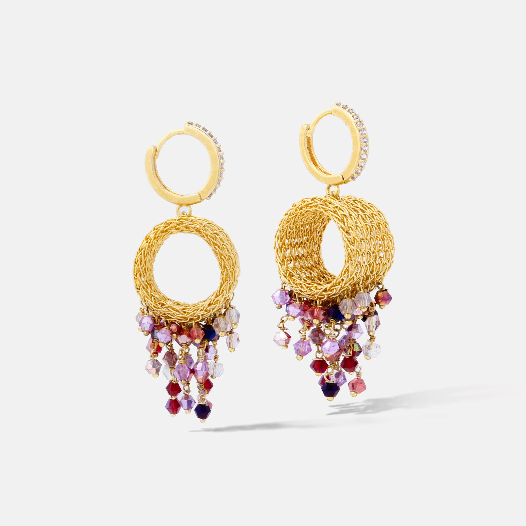 Lydia Gold Red Earrings Romeo Delauris