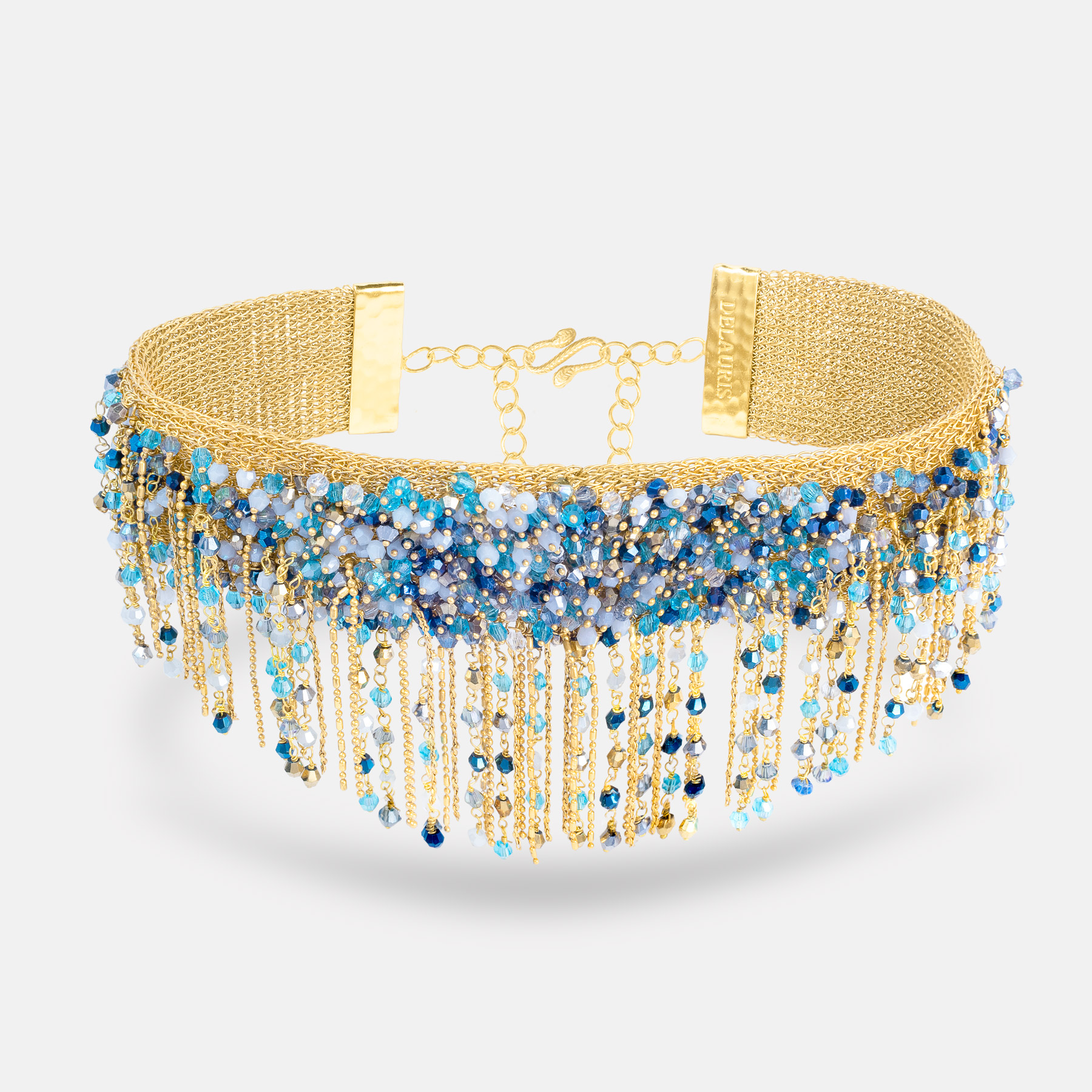 Theia Gold Blue Necklace Romeo Delauris