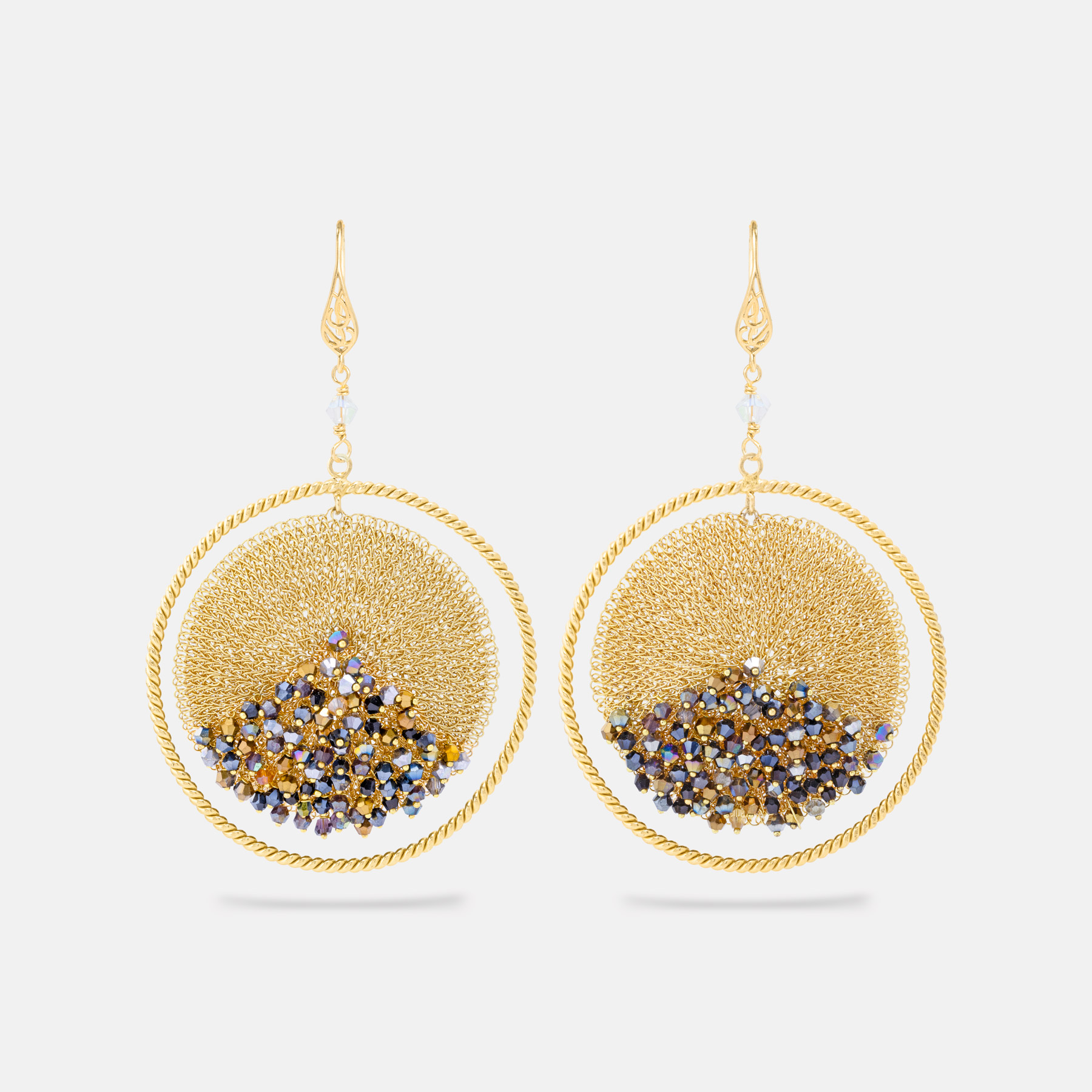 Zoe Gold Metalic Earrings Romeo Delauris
