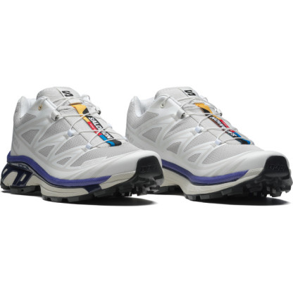 SALOMON UNISEX XT-6 SHOES - White/Lunar Rock/Liberty