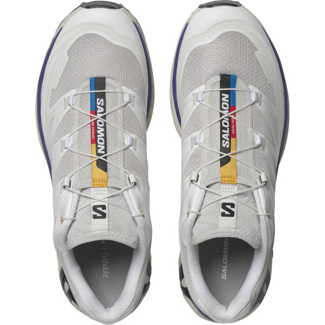 SALOMON UNISEX XT-6 SHOES - White/Lunar Rock/Liberty
