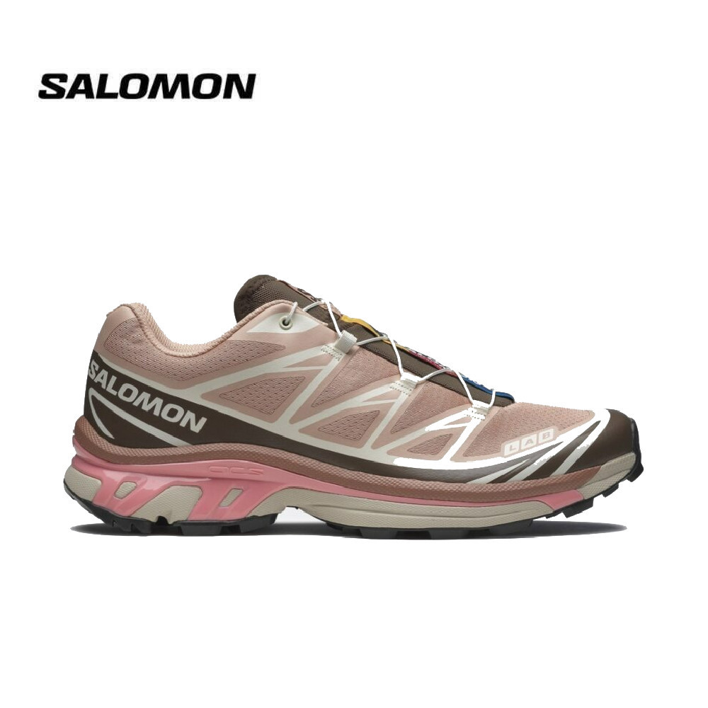 SALOMON UNISEX XT-6 SHOES - Mahogany Rose/Earthb/Flamin
