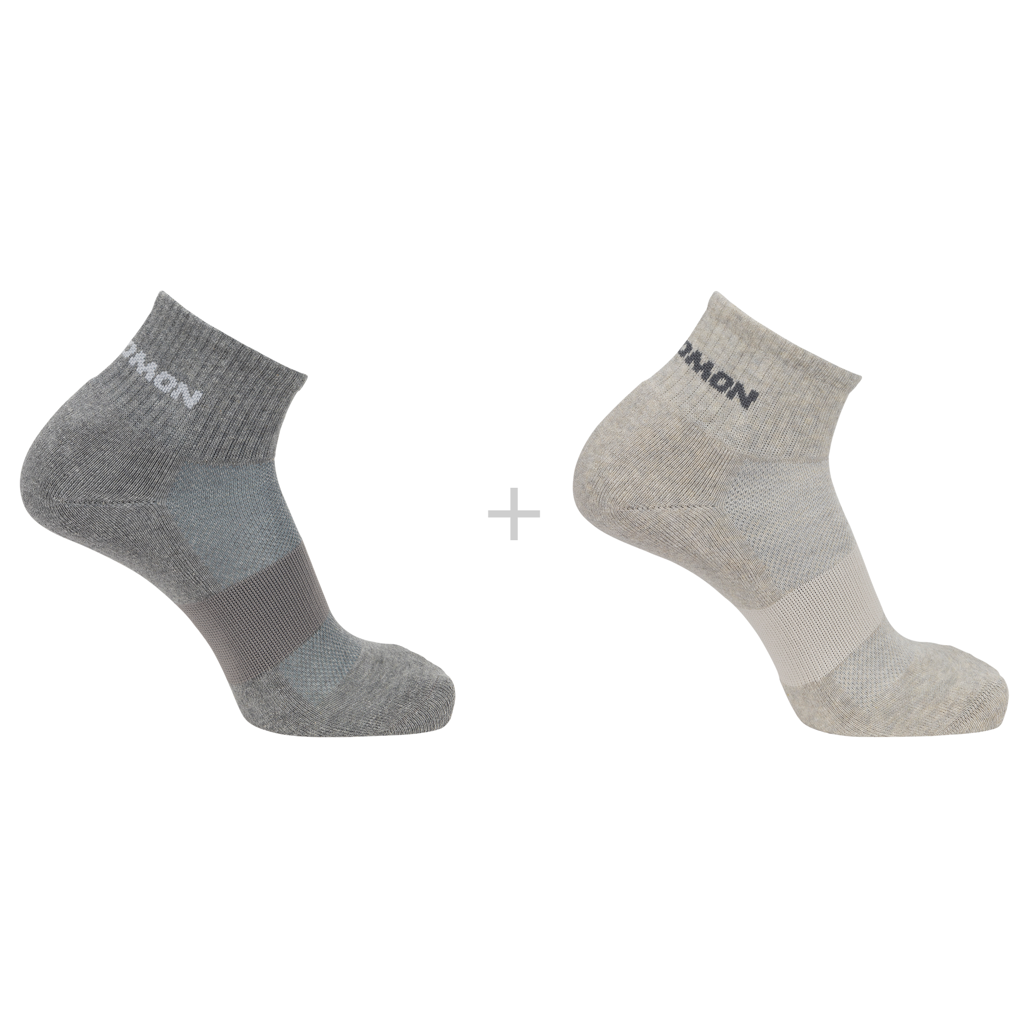 SALOMON SOCKS EVASION 2-PACK LIGHT GREY/MEDIUM G