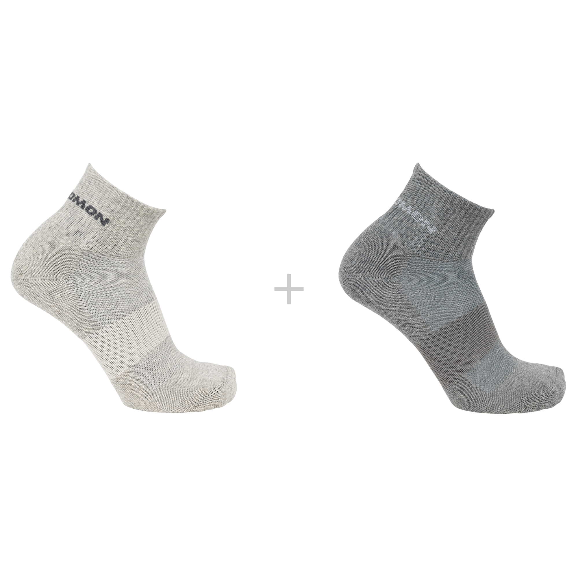 SALOMON SOCKS EVASION 2-PACK LIGHT GREY/MEDIUM G