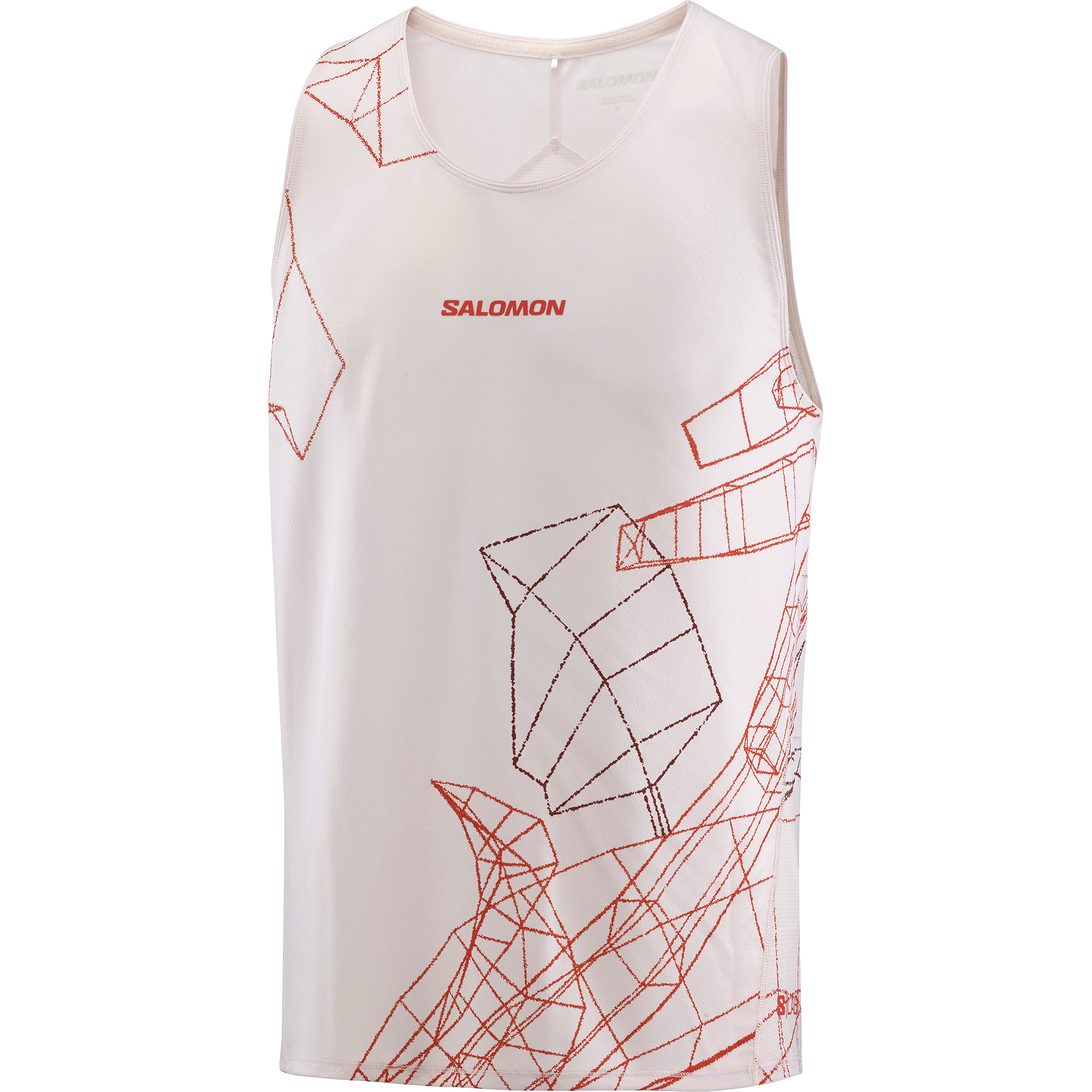 SALOMON MEN S/LAB SPEED SINGLET M LILAC ASH/FIERY RE