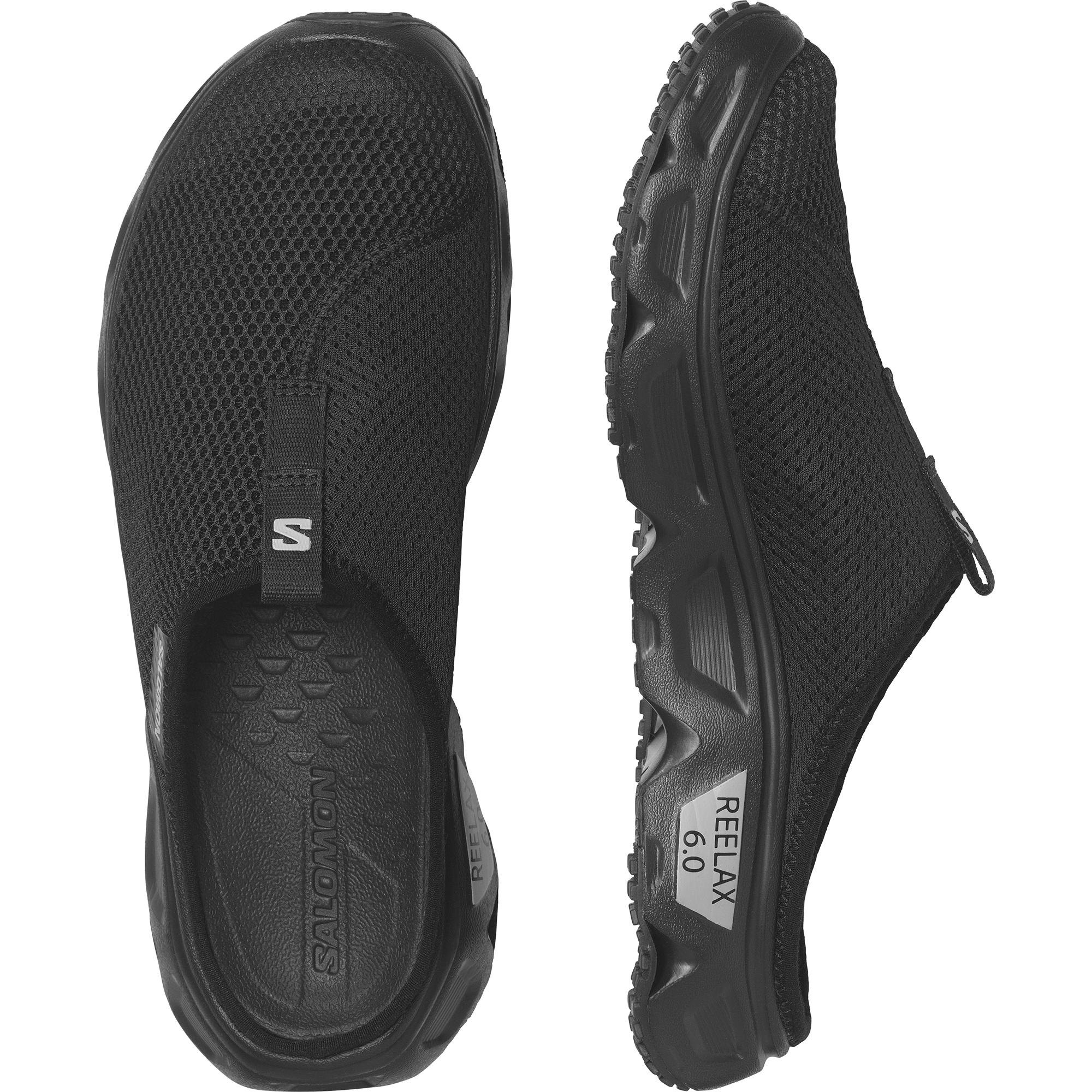 SALOMON MEN SHOES REELAX SLIDE 6.0 BLACK/BLACK/ALLOY