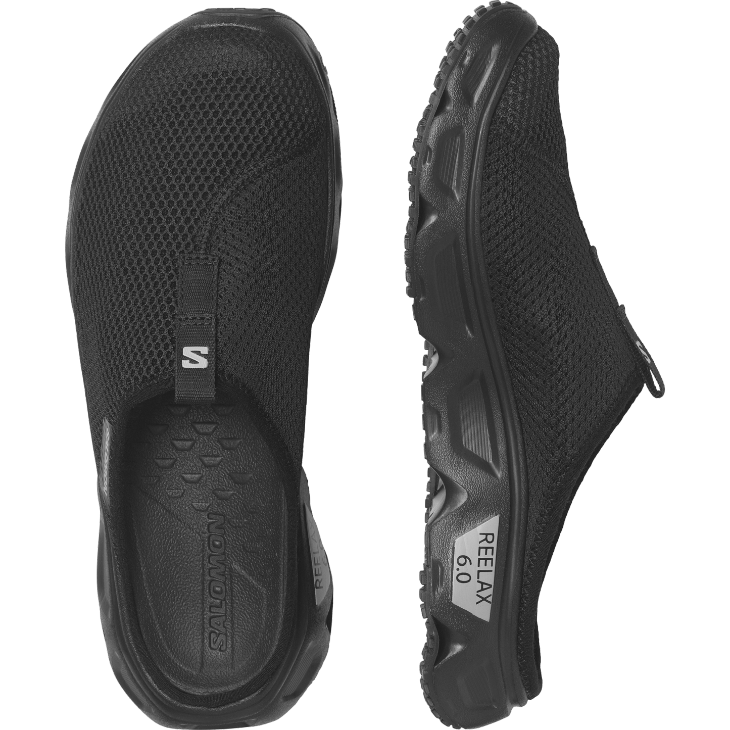 SALOMON MEN SHOES REELAX SLIDE 6.0 BLACK/BLACK/ALLOY