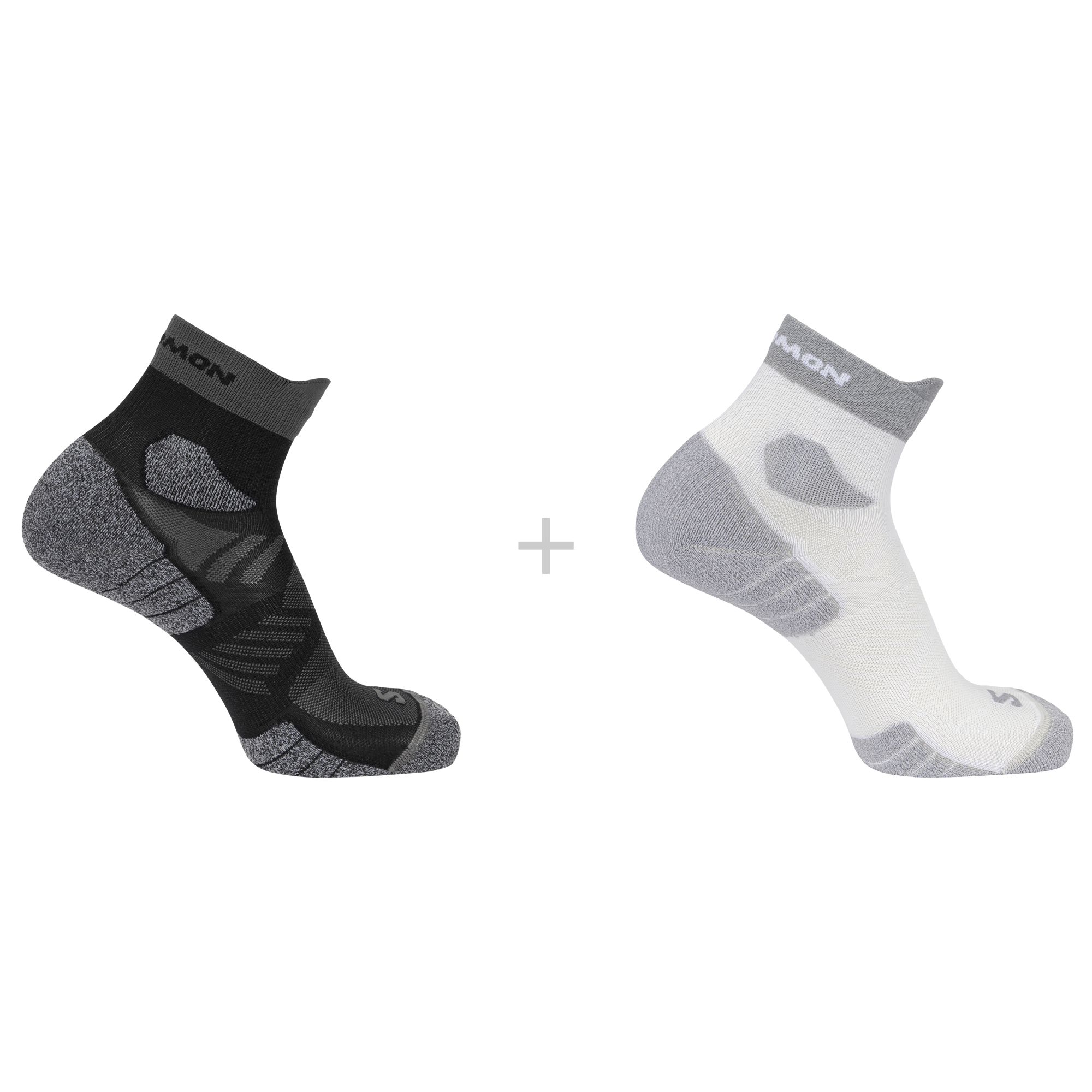 SALOMON SOCKS AERO ANKLE 2-PACK WHITE/BLACK