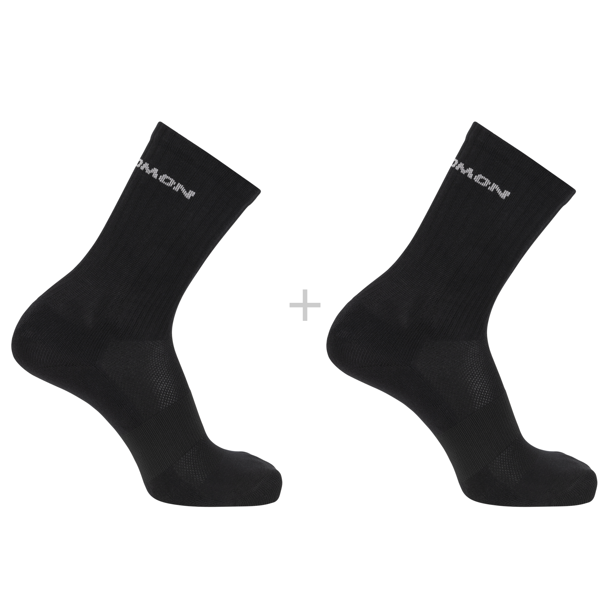 SALOMON SOCKS EVASION CREW 2-PACK BLACK/BLACK