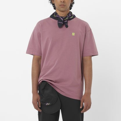 SALOMON MEN ROUND LOGO GRAPHIC DUSKY ORCHID