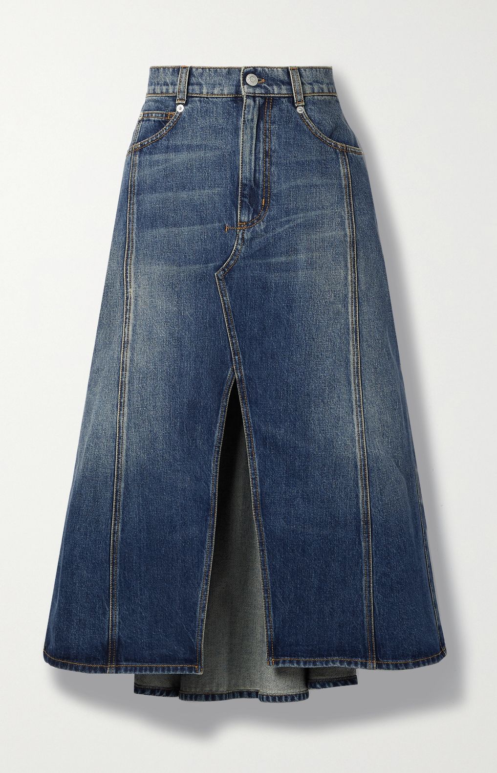 深藍色牛仔裙