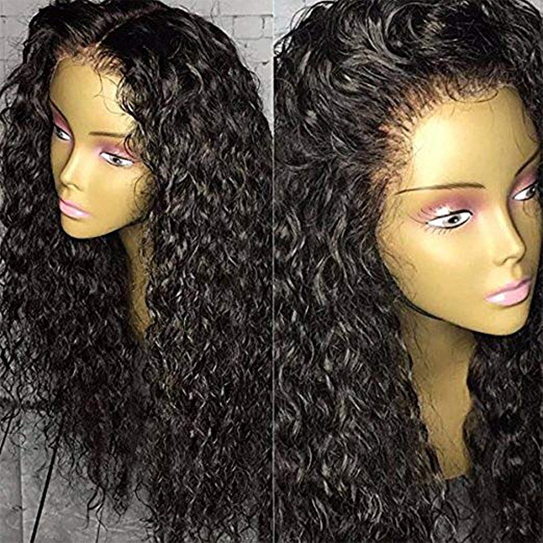 18 Inch Lace Wig Human Hair Curly Wig