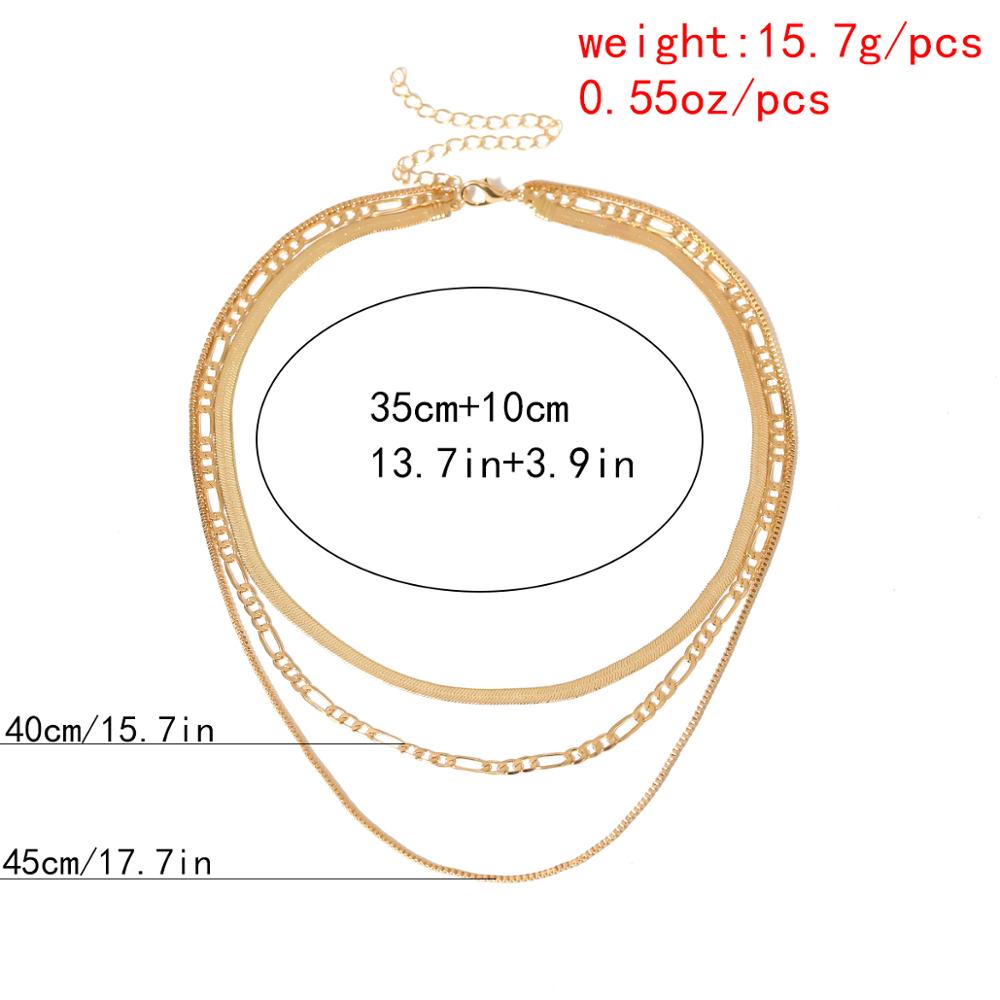 Vintage  Multi Layered Tassel Pendant Choker Necklace Collar 2020 Gothic Punk Snake Link Chain Necklace Women New Year Jewelry