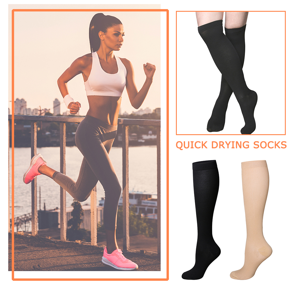 Outdoor Cycling Compression Socks Nylon Medical Nursing Stockings Specializes Running Fast-drying Breathable Adult Sports Socks