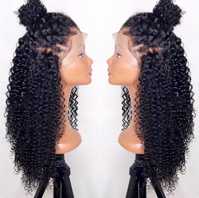2019 latest design-African hair Front Lace braid Curly Hair Wig