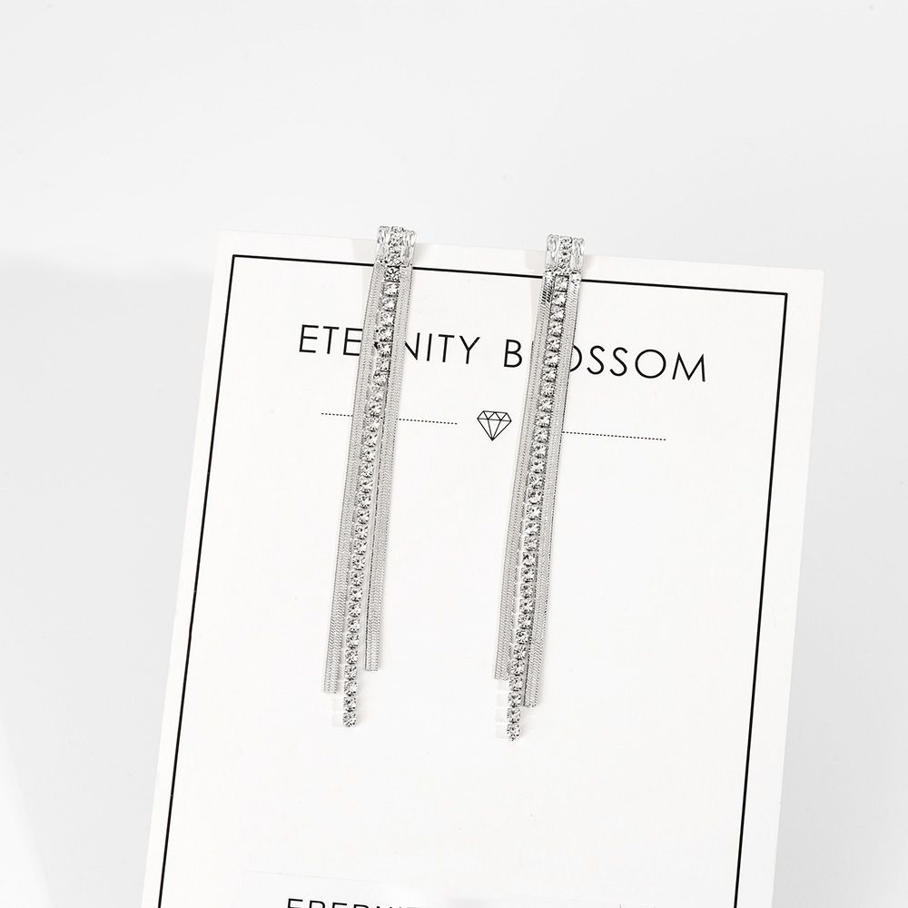 Tassels silvery Kwon NaRa Itaewon Class Kim Da Mi ear Korean dramas TV For Women Earrings pendientes brincos ornament