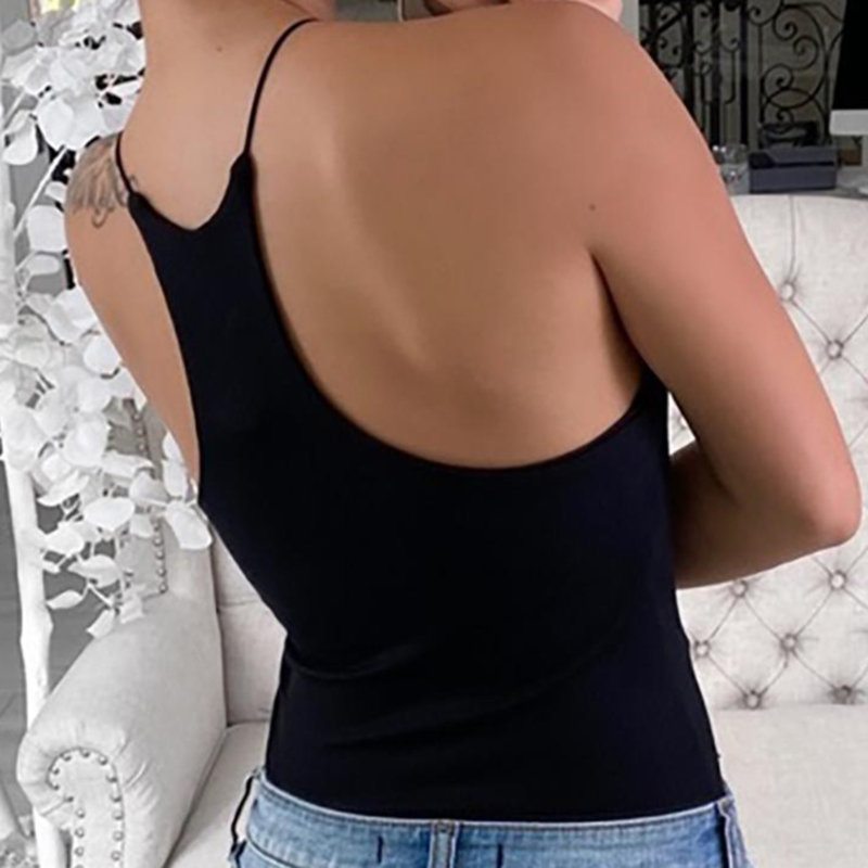 Halter Collar Tanks And Camis Slim Summer Tops And Tees Spaghetti Strap Women's Clothing Casual T Shirt Sleeveless Camisole