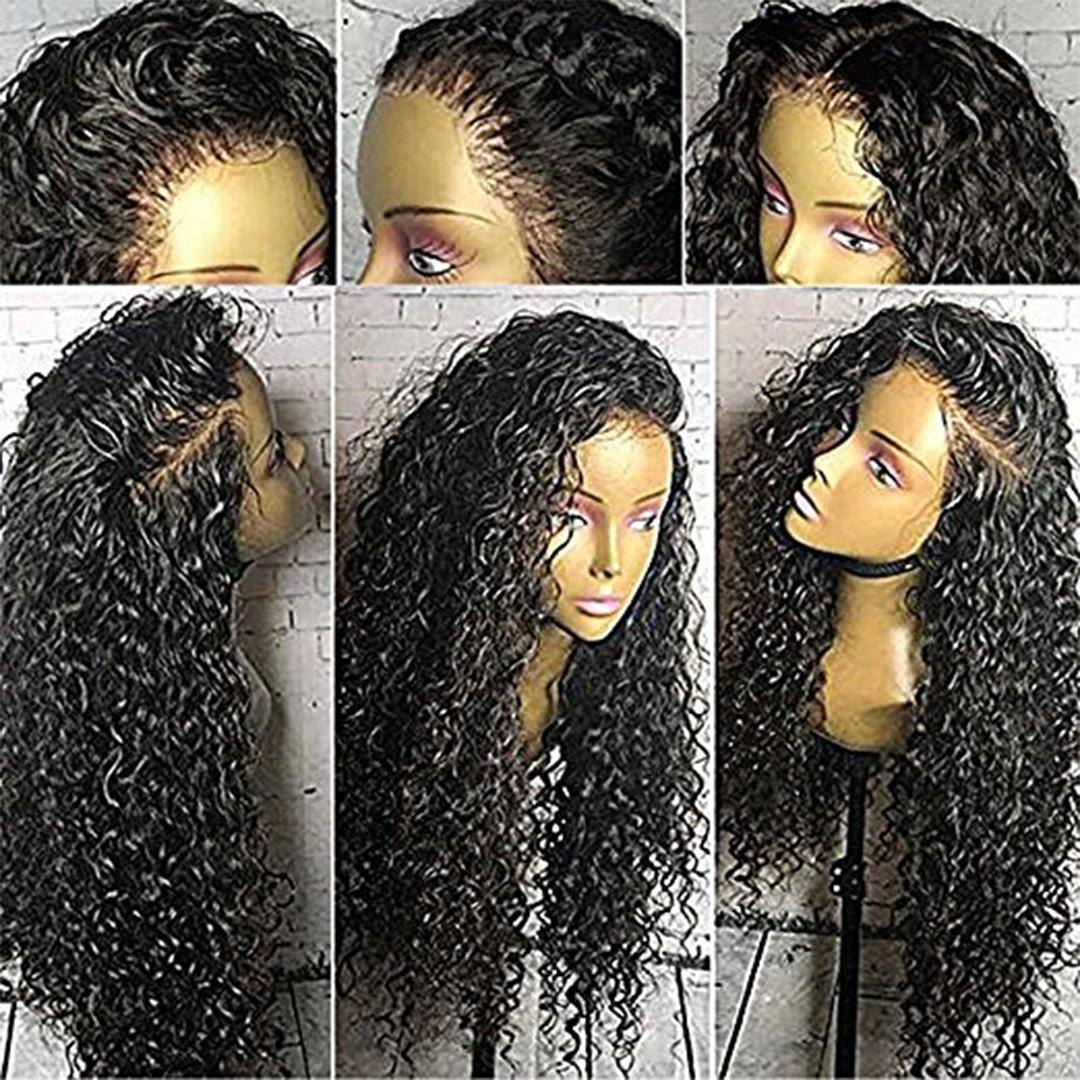 18 Inch Lace Wig Human Hair Curly Wig