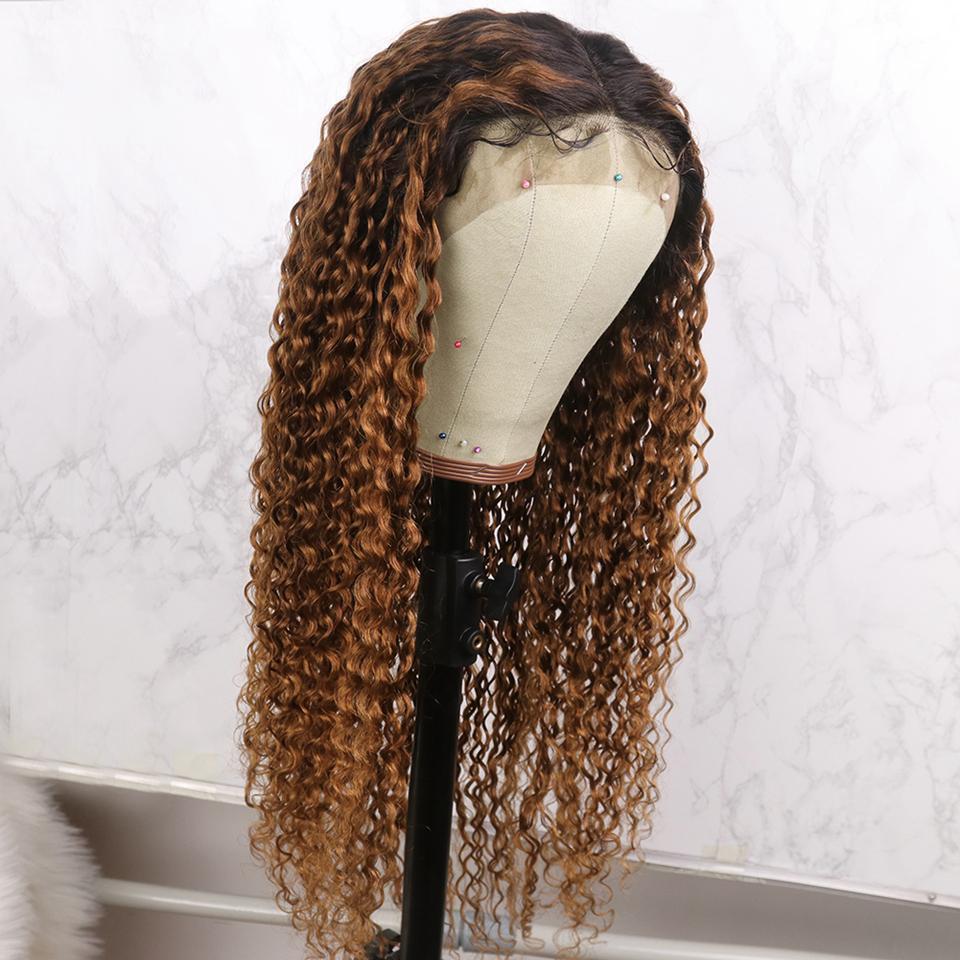 Brazilian 360 Lace Reddish  Hair Wig Curls Lady Wig