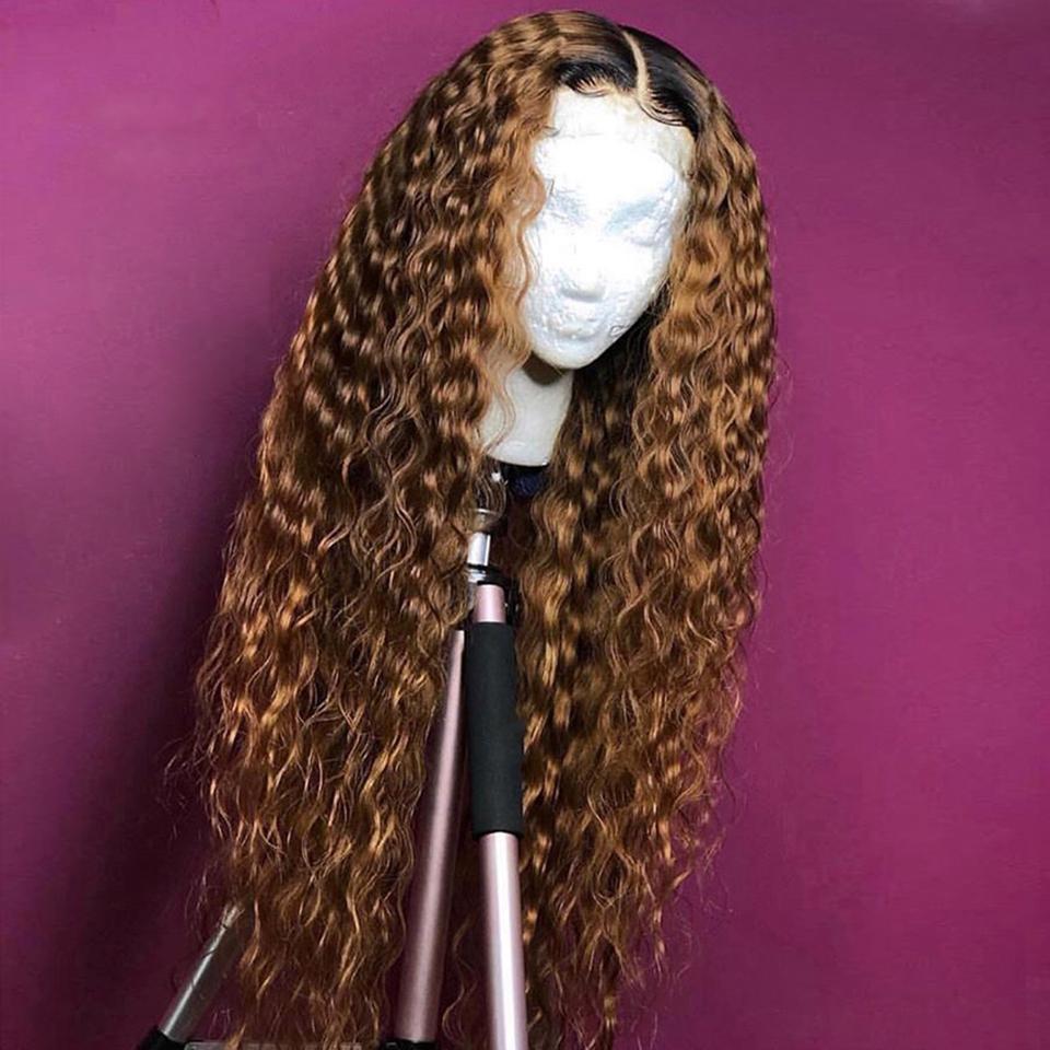Brazilian 360 Lace Reddish  Hair Wig Curls Lady Wig
