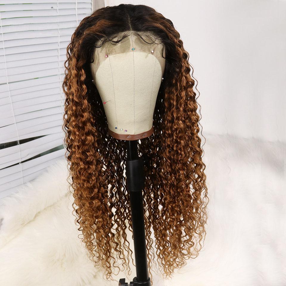 Brazilian 360 Lace Reddish  Hair Wig Curls Lady Wig