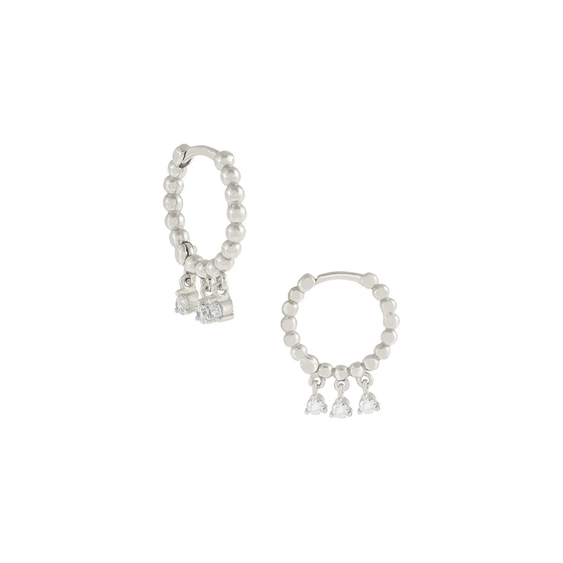 CANNER Real 925 Sterling Silver Hoop Earrings For Women Luxury Zircon Circle Round Earring Fashion Earings Jewelry pendientes