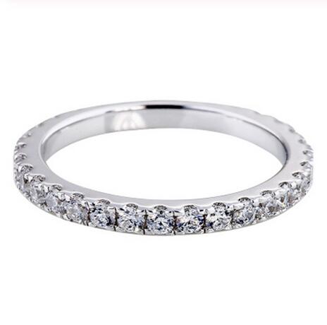 Eternity Band ring 925 Sterling silver Pave AAAAA Zircon cz stack Wedding Band Rings for women Bridal Statement Party Jewelry