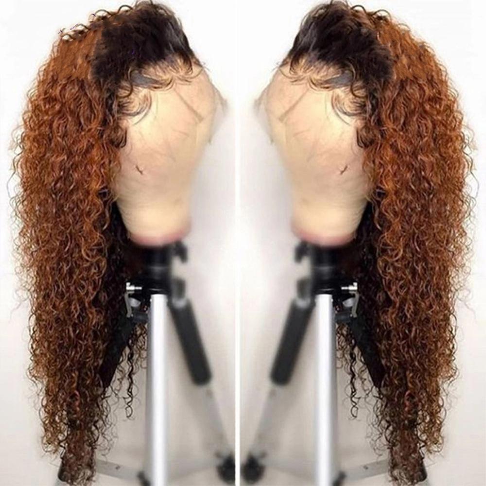Blonde Lace Front Human Hair Curls Wigs Lady Wig