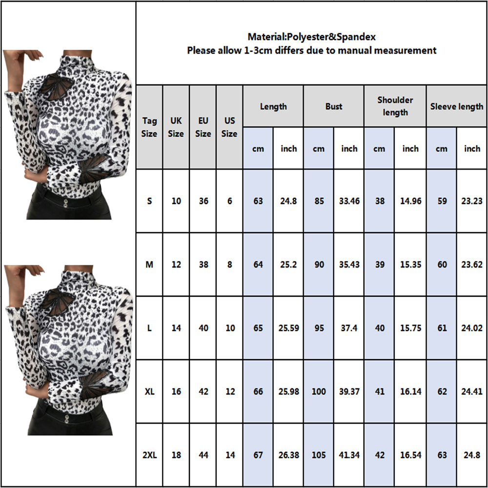Women Blouses Fashion Leopard Print Turtleneck Blouse Spring Long Sleeve Shirts Party Ladies Clothes Female Blouses And Tops D30
