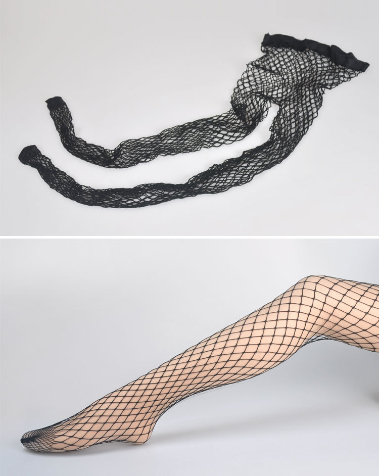 KASURE 4 Pcs in Different Grid Size Fishnet Stockings Women's High Waist Fishnet Tights for Girls Ladies