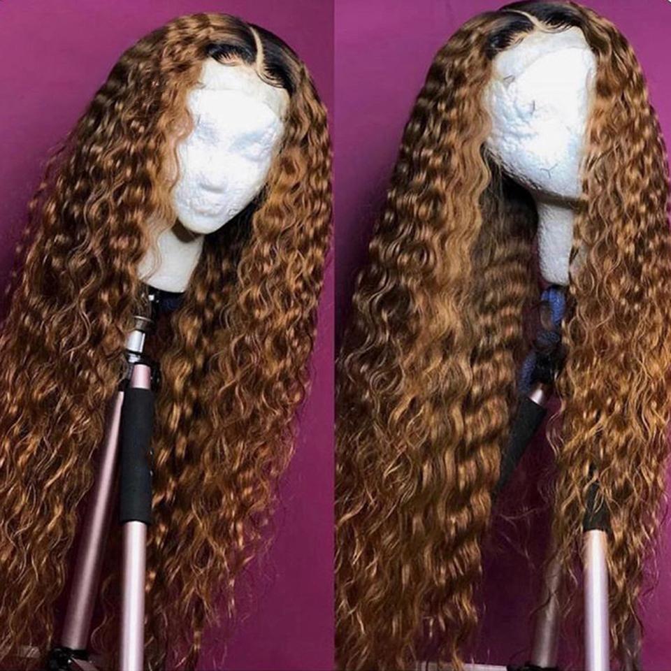Brazilian 360 Lace Reddish  Hair Wig Curls Lady Wig